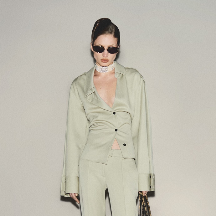 Image of model in Attico outfit